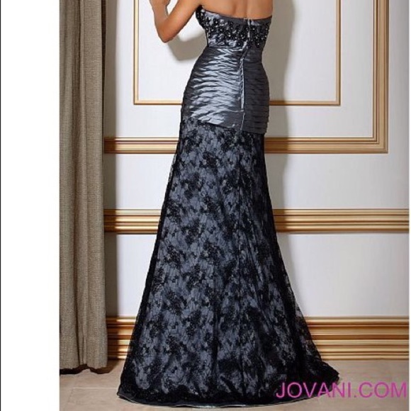 Jovani Evening Dress 17290 Black/Grey - Picture 2 of 3